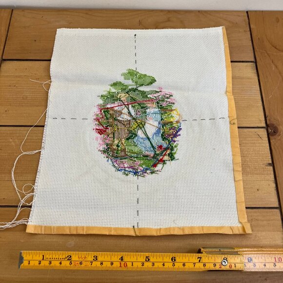Orchard Rendezvous Completed Cross Stitch Hand Embroidery Creative Circle 1934 - Picture 4 of 4